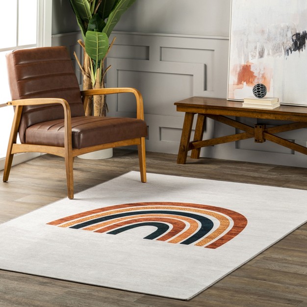 Nuloom Lia Single Rainbow Machine Washable Area Rug