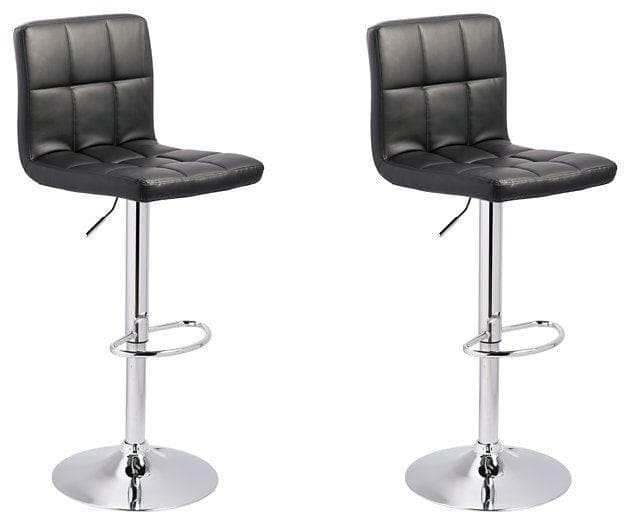 (Online Special Price) Bellatier Faux Leather Adjustable Height Bar Stools