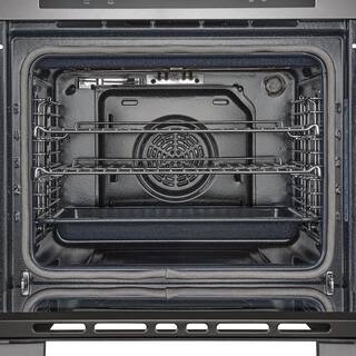 Cosmo 24 in. 2.5 cu. ft. Single Electric Wall Oven with 8 Functions and True European Convection in Stainless Steel C51EIX