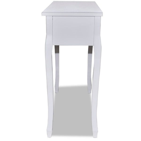 vidaXL White Dressing Console Table with Three Drawers