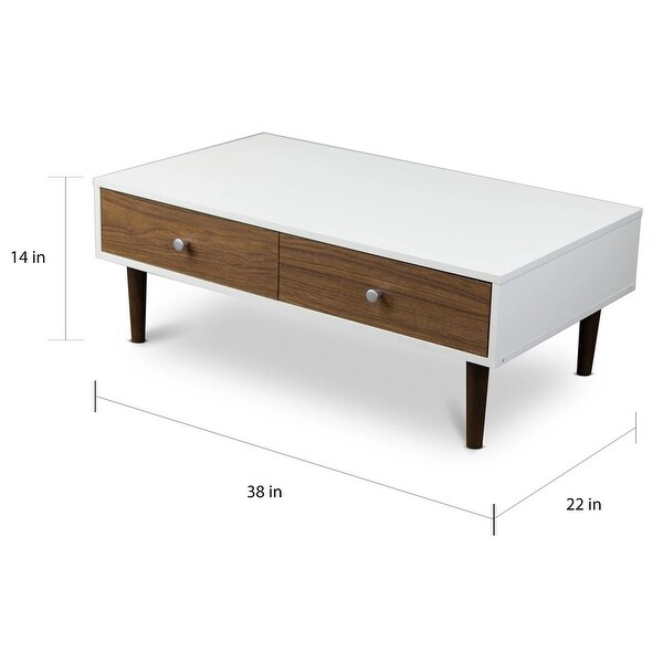 Gemini Wood Contemporary Mid-century Style Coffee Table