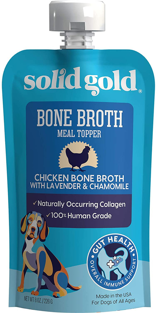 Solid Gold Chicken Bone Broth Dog Food Topper， 8oz.