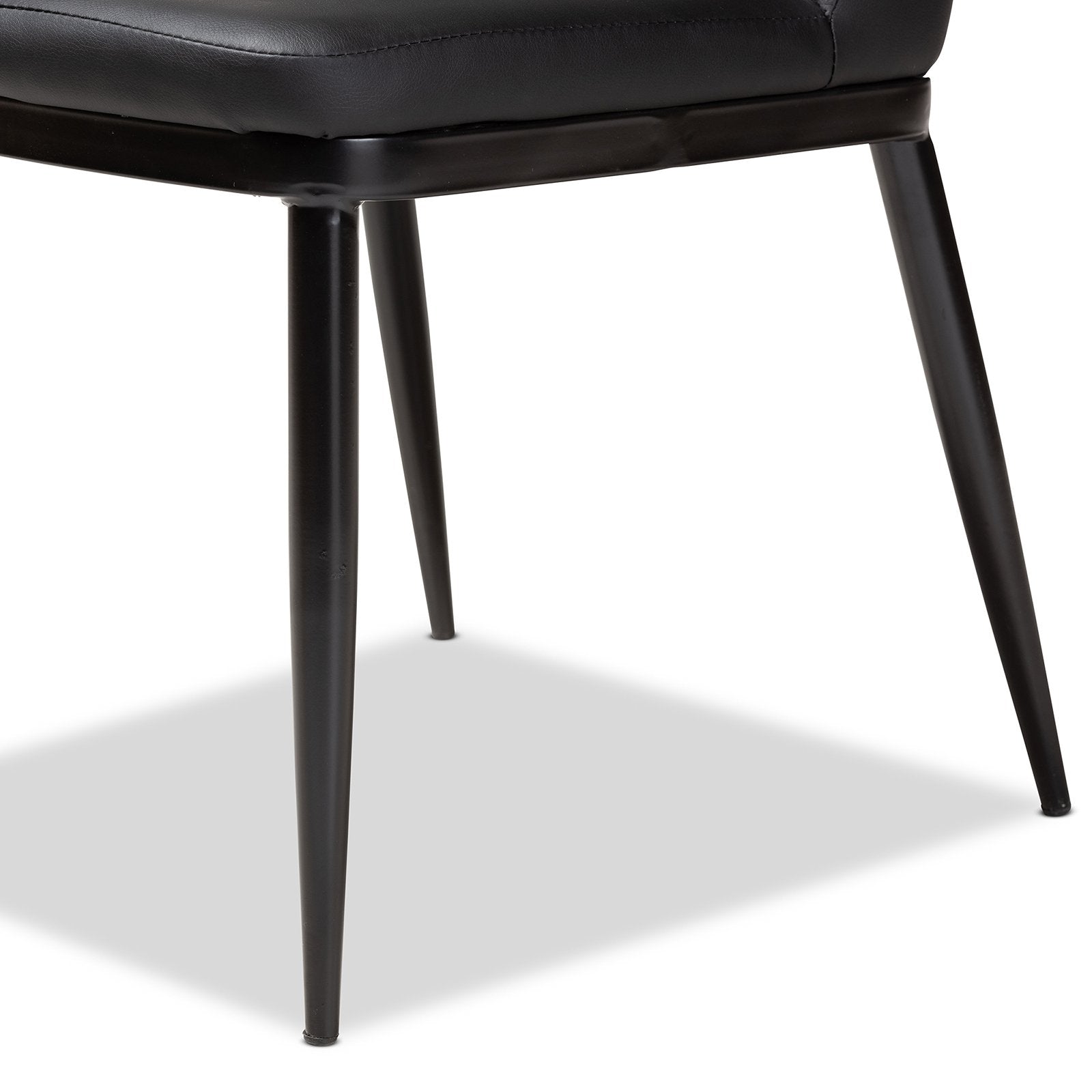 Baxton Studio Darcell Faux Leather Dining Side Chair - Set of 4