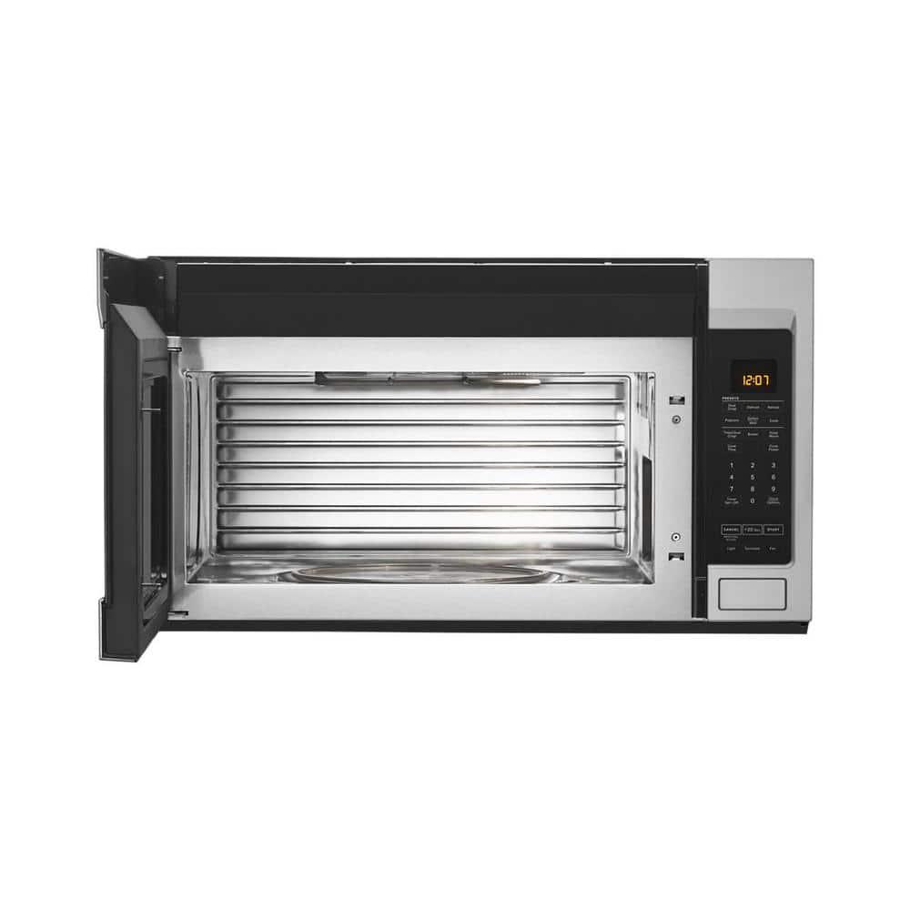 Maytag 19 cu ft Over the Range Microwave with Dual Crisp Function in Fingerprint Resistant Stainless Steel