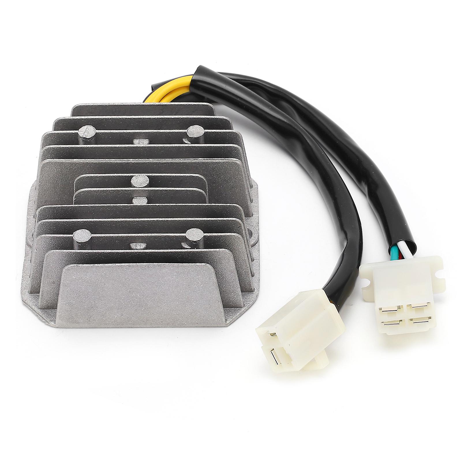 Voltage Regulator Rectifier 7 Wires Dualplug Aluminum Alloy + Abs For Scooter Moped Atv 12v