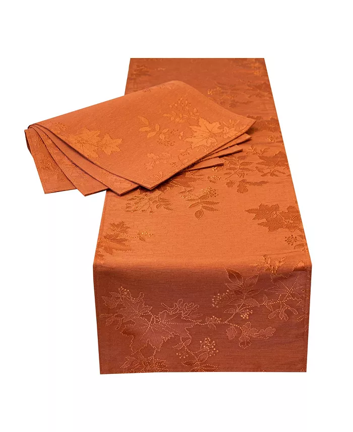 Benson Mills Countryside leaves raised jacquard Placemat Rust 13 X 18