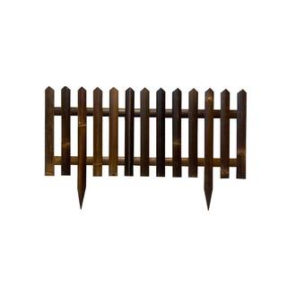 MGP 16 in. H Black Bamboo Picket Garden Fence BPB-16B