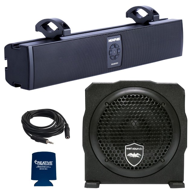 Powersports Soundbar And Wet Sounds Stealth As 6 Powered Subwoofer