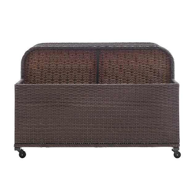 Barton Rolling Toy Caddy All wicker Outdoor Patio Furniture Organizer Wicker