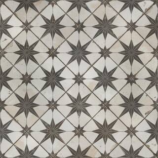 Merola Tile Kings Star Nero 17-58 in. x 17-58 in. Ceramic Floor and Wall Tile (10.95 sq. ft.Case) FPESTRN