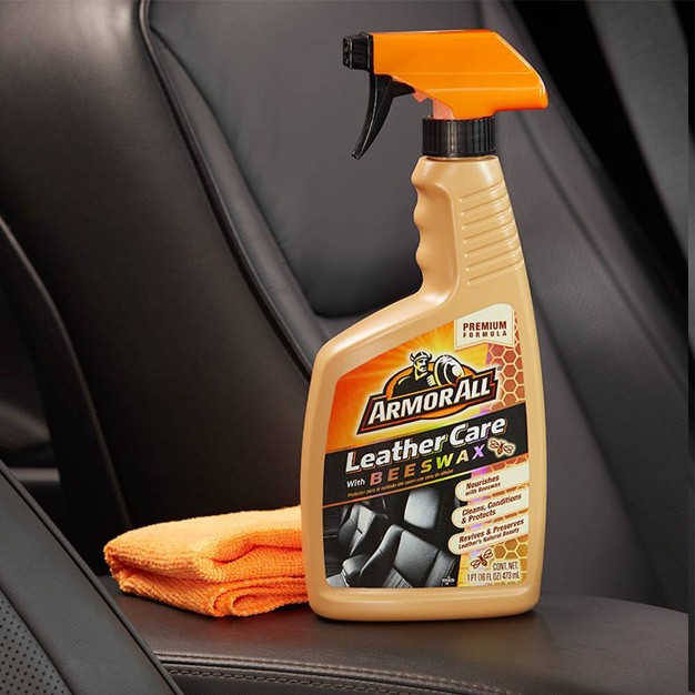 Armor All 16oz Leather Care With Beeswax Automotive Interior Cleaner