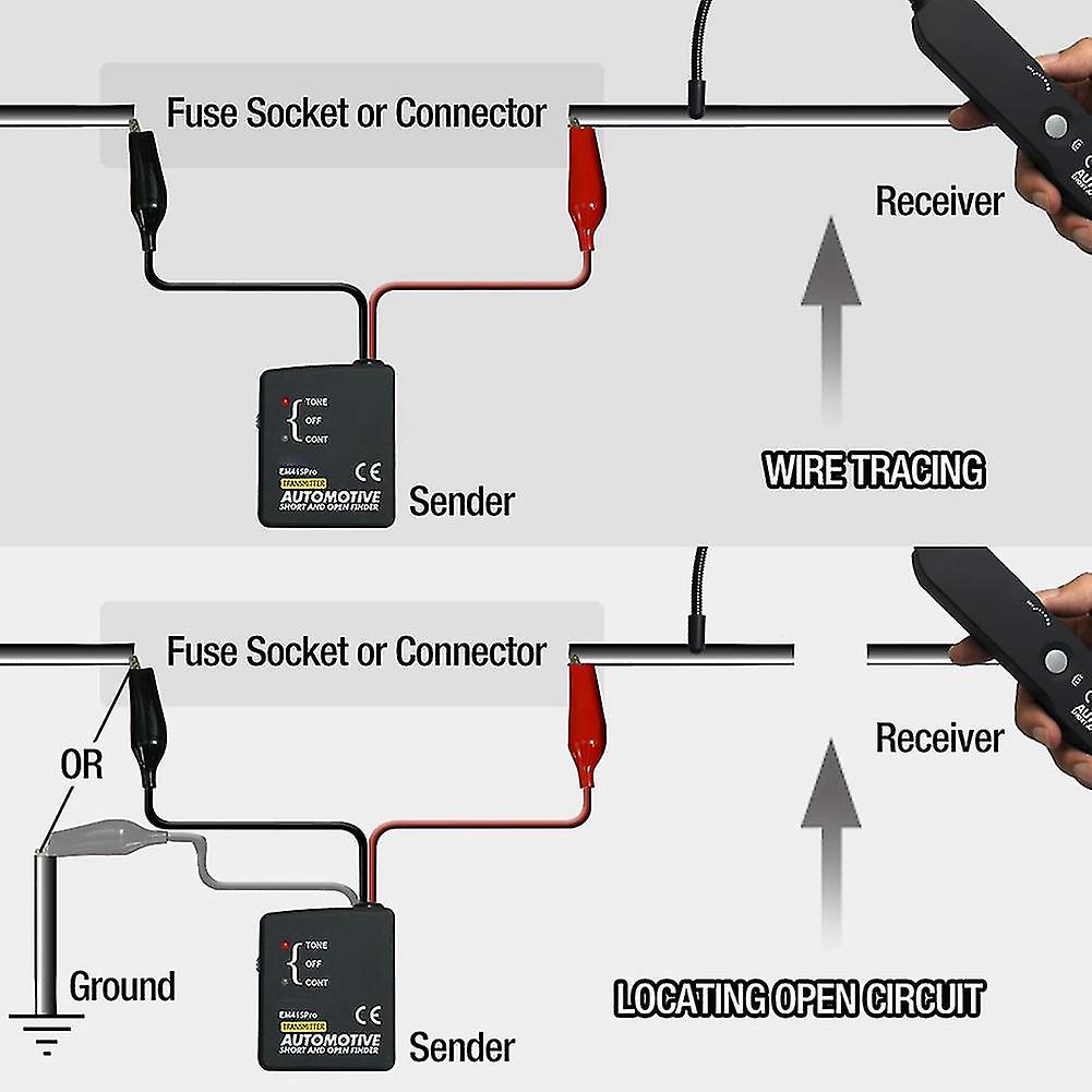 Automotive Wire Short Open Finder Circuit Detector Power Cable Tester Tracer Em415pro Scanner Diagn