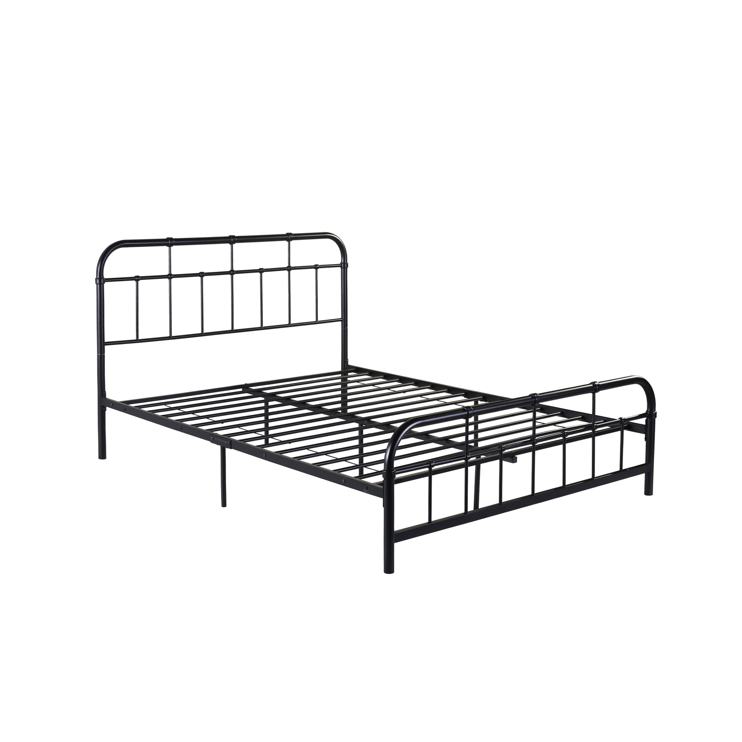 Sylvia Queen-Size Iron Bed Frame, Minimal, Industrial