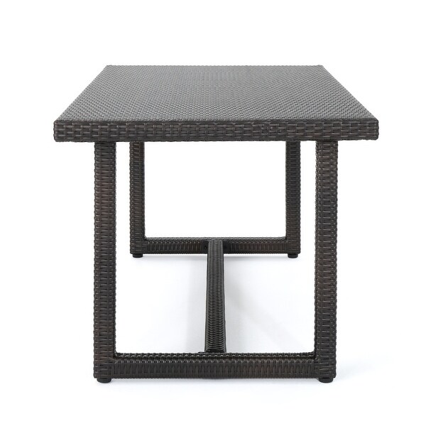 Outdoor Wicker Dining Table Durable Construction