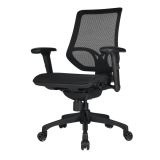 WorkPro 1000 Series Ergonomic Mesh/Mesh Mid-Back Task Chair， Black/Black， BIFMA Certified