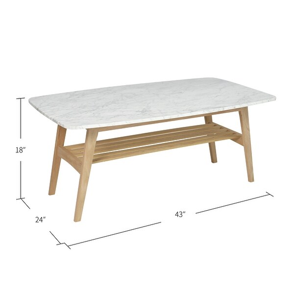 Beautiful Italian Carrara White Marble Coffee Table For A Modernized And Stylish Living Room