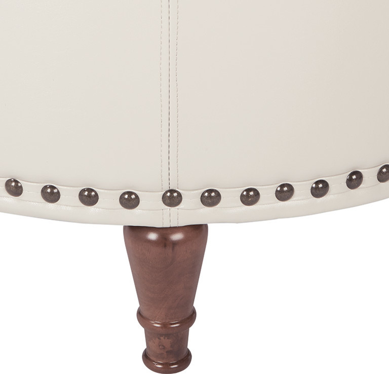oway Faux Leather Storage Ottoman With Antique Bronze Nailheads   Traditional   Footstools And Ottomans   by Office Star Products  Houzz