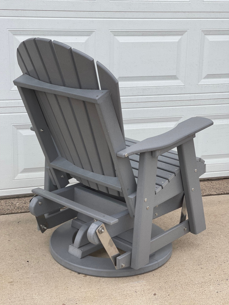 Phat Tommy Outdoor Swivel Glider Chair   Adirondack Glider Chair   Beach Style   Gliders   by Buyers Choice USA  Houzz