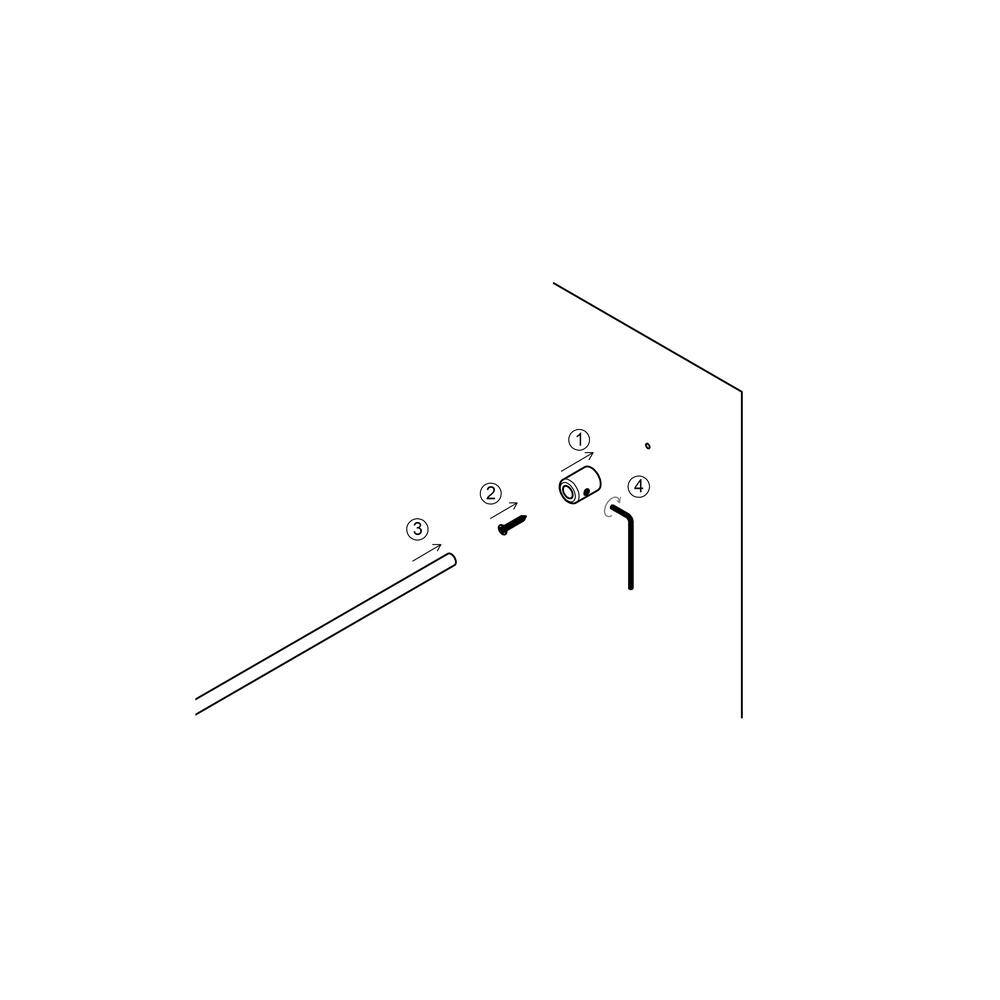 Dolle Prova PA11 Powder Coated Steel Wall Termination 96188