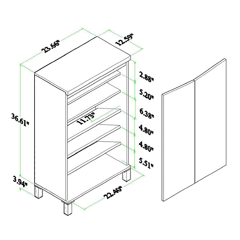 Baxton Studio Talon Shoe Cabinet