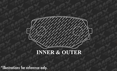 [Front] Max Performance Ceramic Brake Pads (1999 00 01 02 03 04 2005 Vitara)