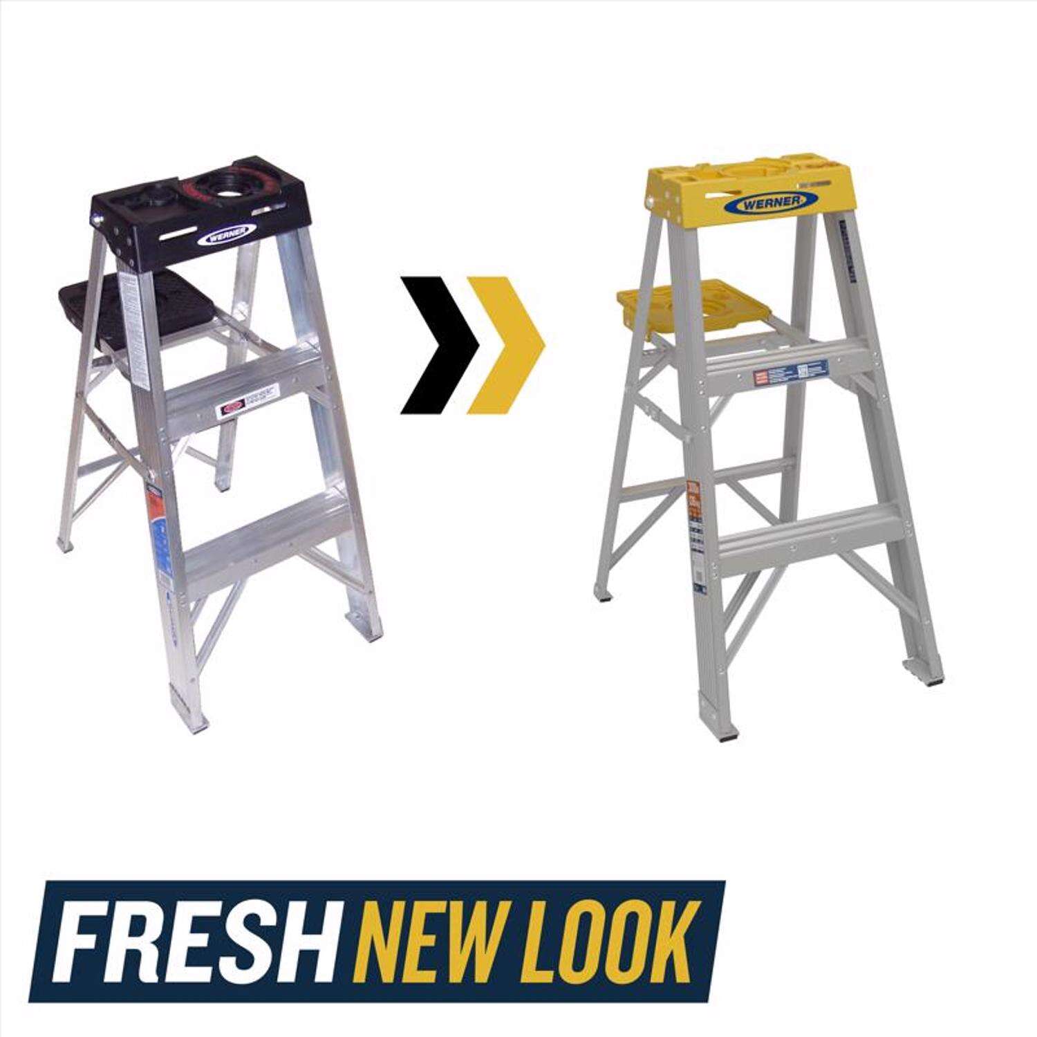 Werner 3 ft. H Aluminum Step Ladder Type IA 300 lb. capacity