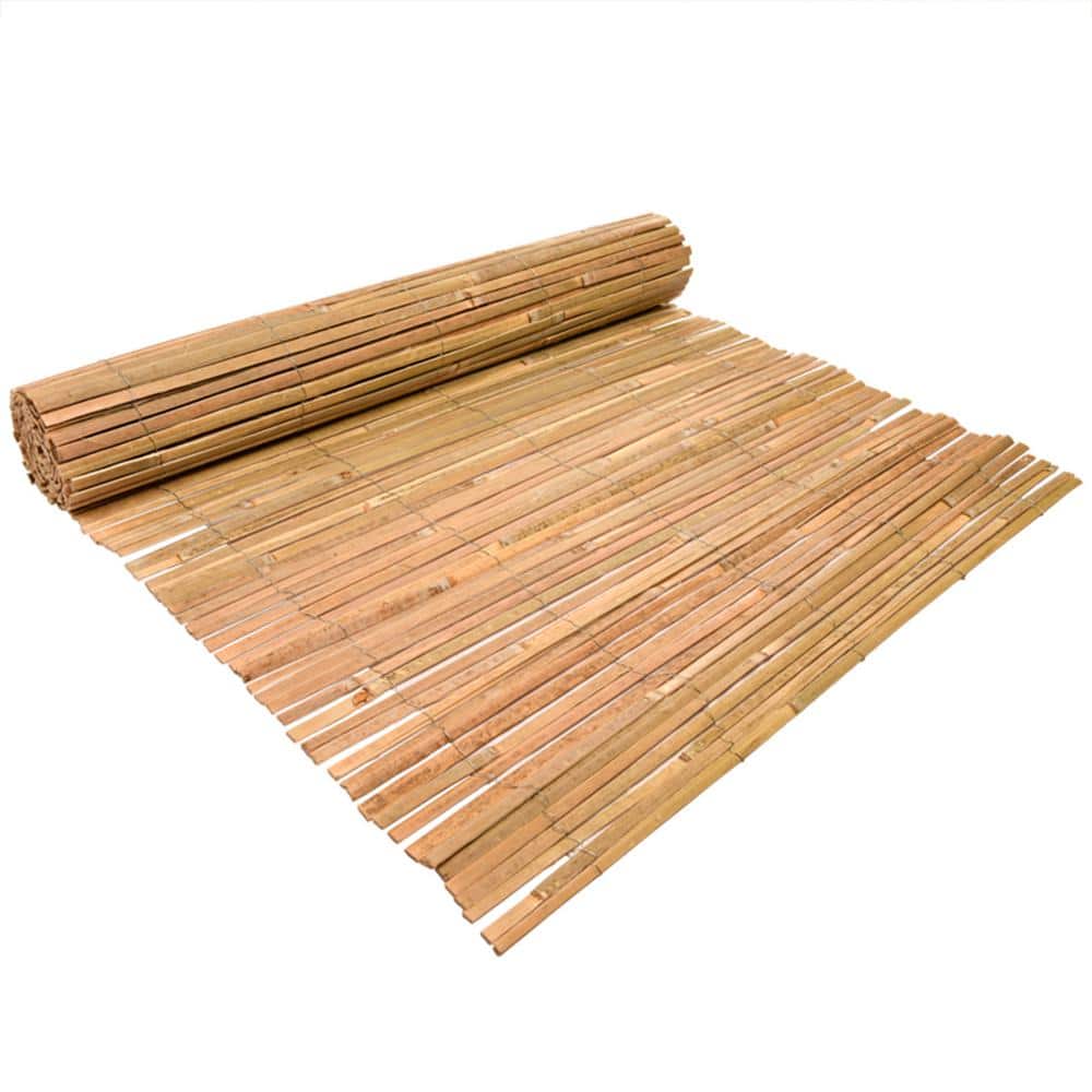 Backyard X-Scapes 4 ft. H x 6 ft. L Natural Raw Split Bamboo Slat Fence (2-Pack) 20-BSN4X6PK2