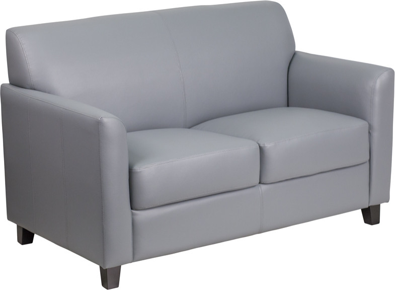 HERCULES Diplomat Series Gray LeatherSoft Loveseat   Contemporary   Loveseats   by First of a Kind USA Inc  Houzz