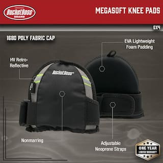 BUCKET BOSS Soft Cap Non-Marring Mega Soft Knee Pad (1-Pair) GX4