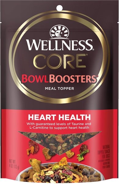 Wellness CORE Bowl Boosters Heart Health Dry Dog Food Topper， 4-oz bag