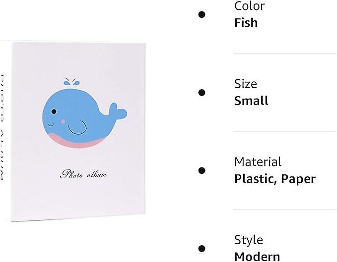 Photo Album Small Kids Photo Album，100 Photos，colorful And Lovely Look，whale