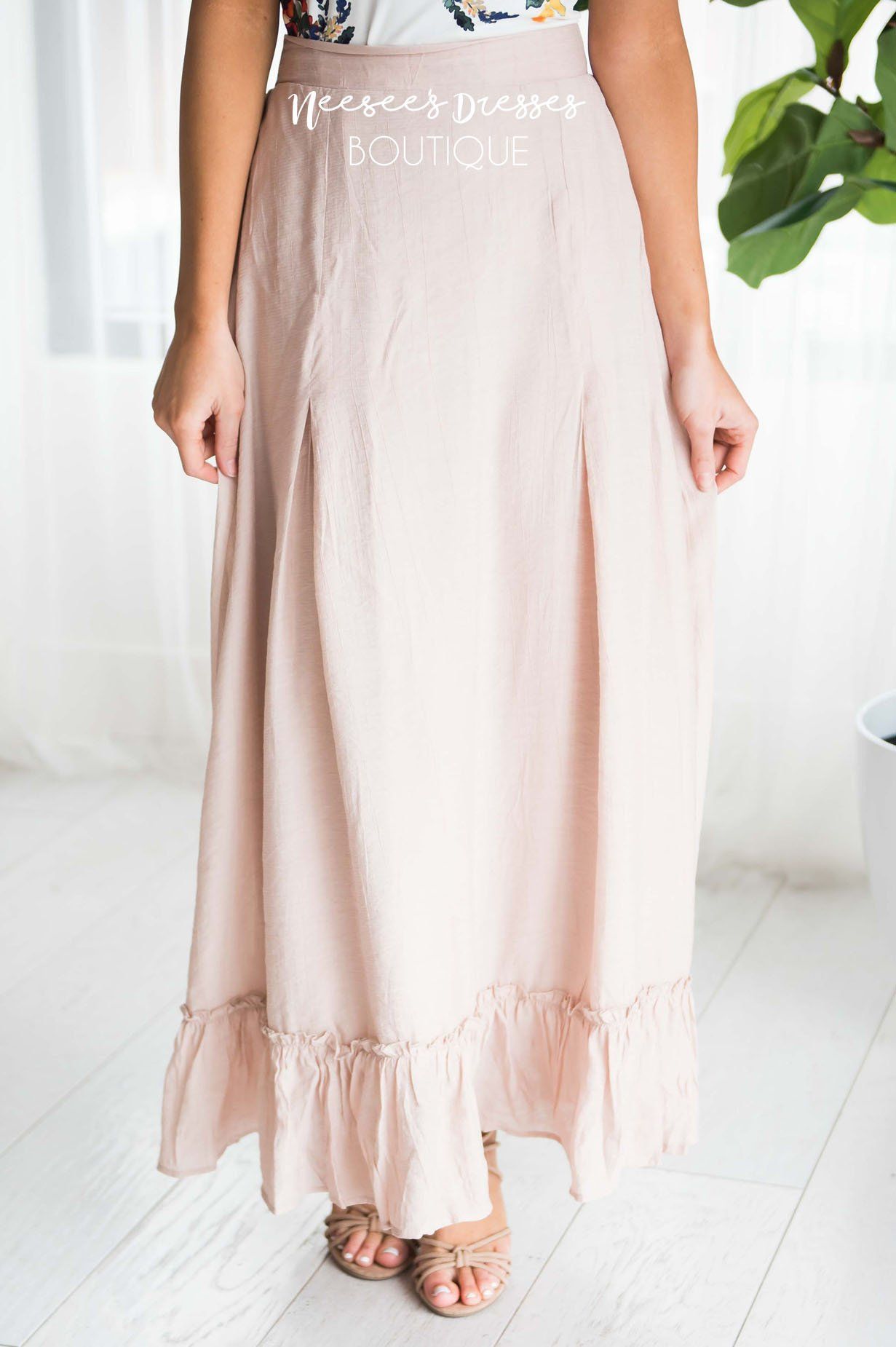 Ruffle Hem Maxi skirt