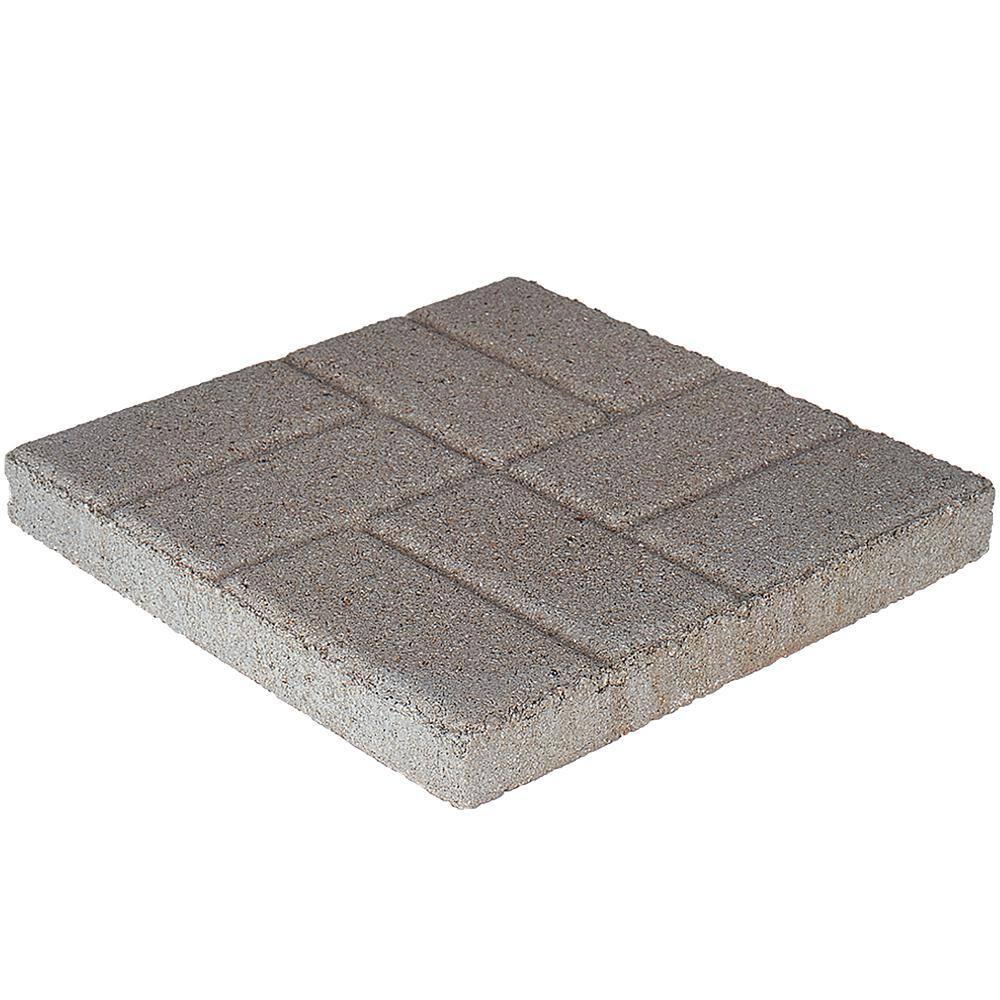 Pavestone 16 in. x 16 in. x 1.77 in. Pewter Brickface Square Concrete Step Stone (84-Pieces149 sq. ft.Pallet) 72660