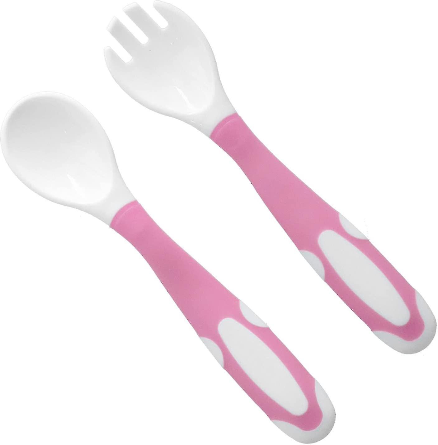 2023-baby Utensils Set， Toddler Fork Baby Training For Children(pink)