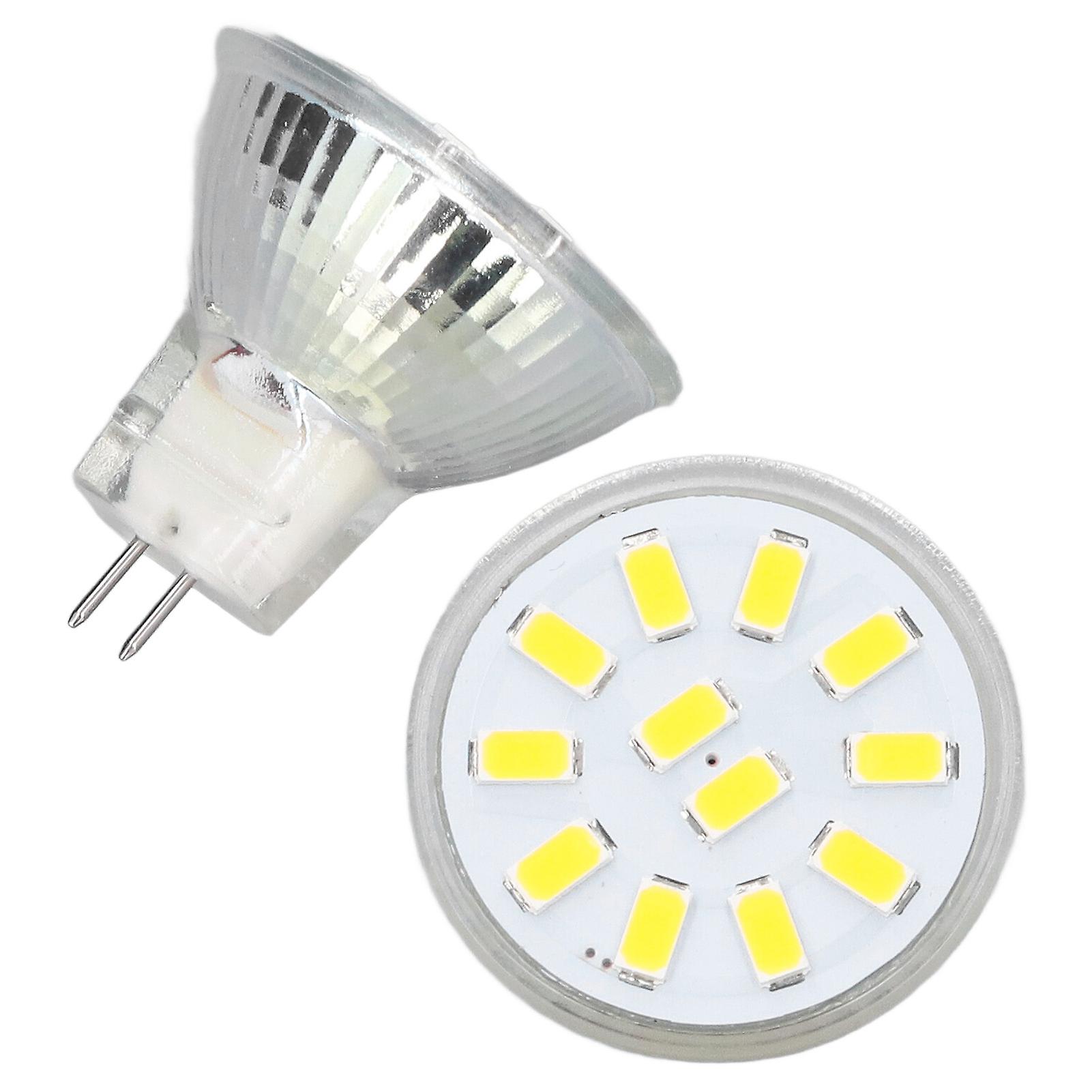 4pcs/set MR11 LED Spot Light Bulb with Dual Needle Base 360° Heat Dissipation 3W 12 LEDs Lamp BulbWarm White