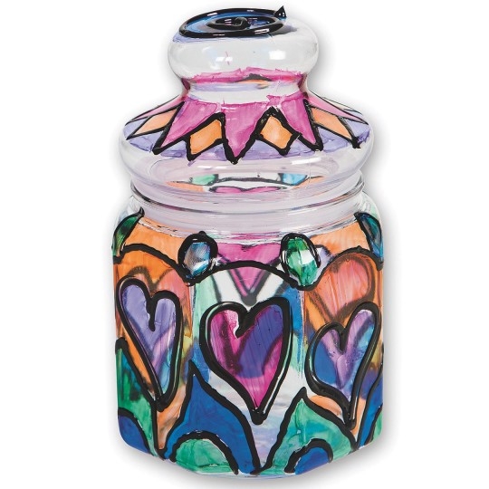 S S Worldwide Stain Glass Jar Craft Kit