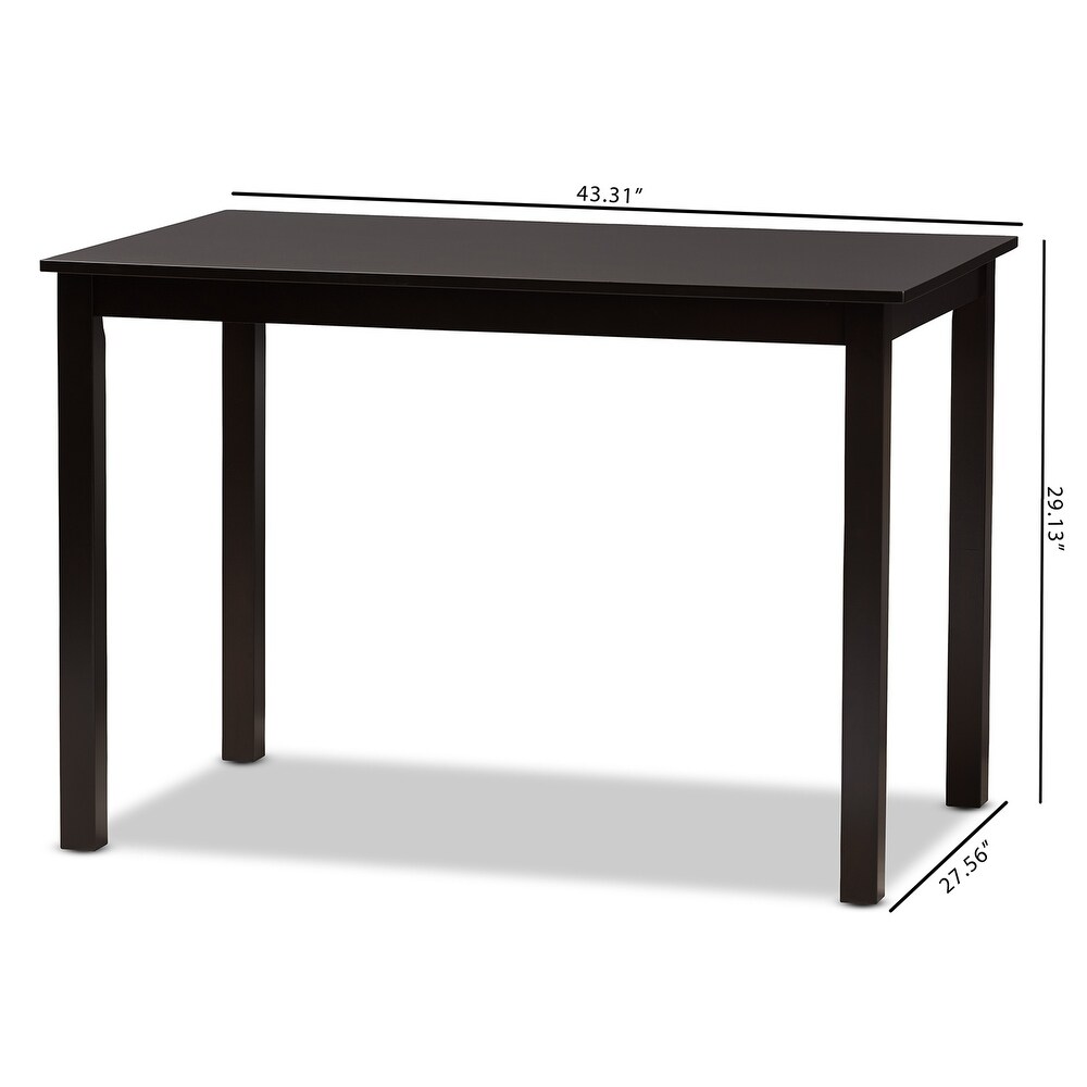 Eveline Modern Brown Finished Wood 43 Inch Dining Table