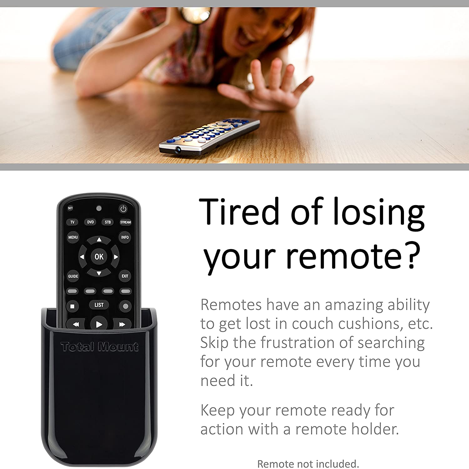 TotalMount Universal Remote Holders (Quantity 2 - One Remote per Holder)