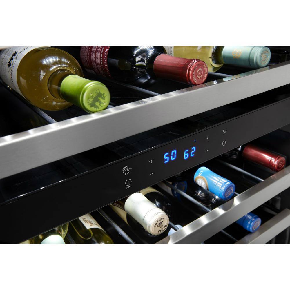 Whirlpool 46-Bottle Undercounter Wine Center in Stainless Steel WUW55X24HS