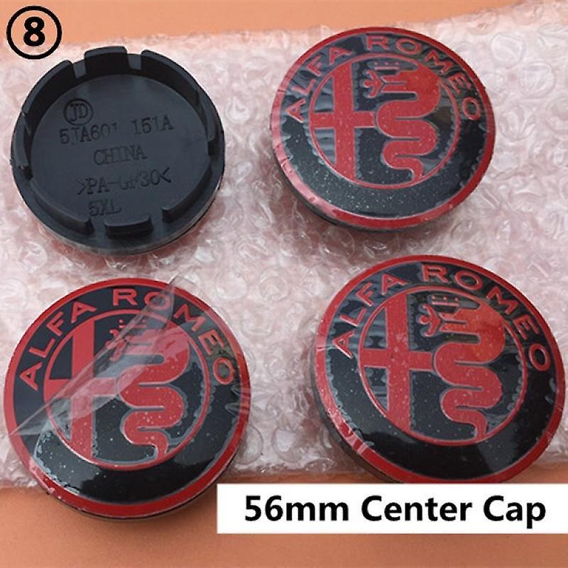 4pcs/set 56mm Car Wheel Center Hub Caps For Alfa Romeo Mito 147 155 156 159 166 Giulietta Spider Gt Stelvio Etc.