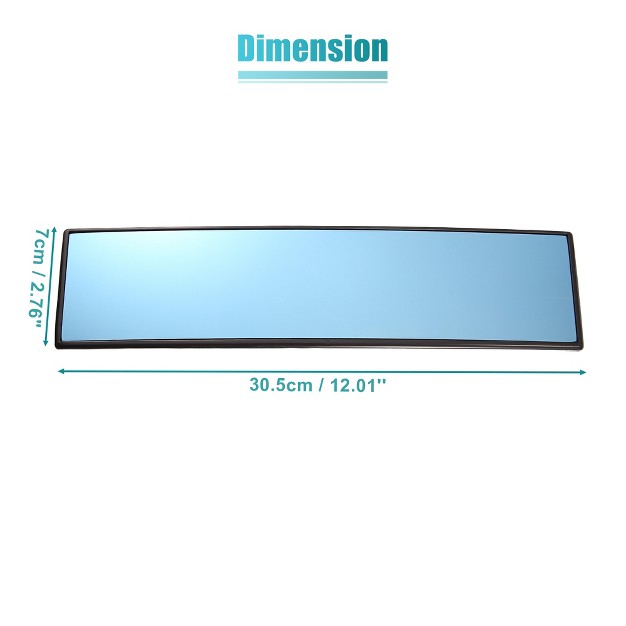 Interior Rear View Mirror Fit Wide Angle Panoramic Blue Tint Convex Surface