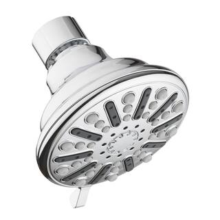 Glacier Bay 3-Spray 3.5 in. Single Wall Mount Fixed Adjustable Shower Head in Chrome 8462000HL