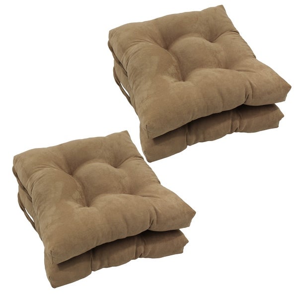 16-inch Square Indoor Microsuede Chair Cushions (Set of 2， 4， or 6)