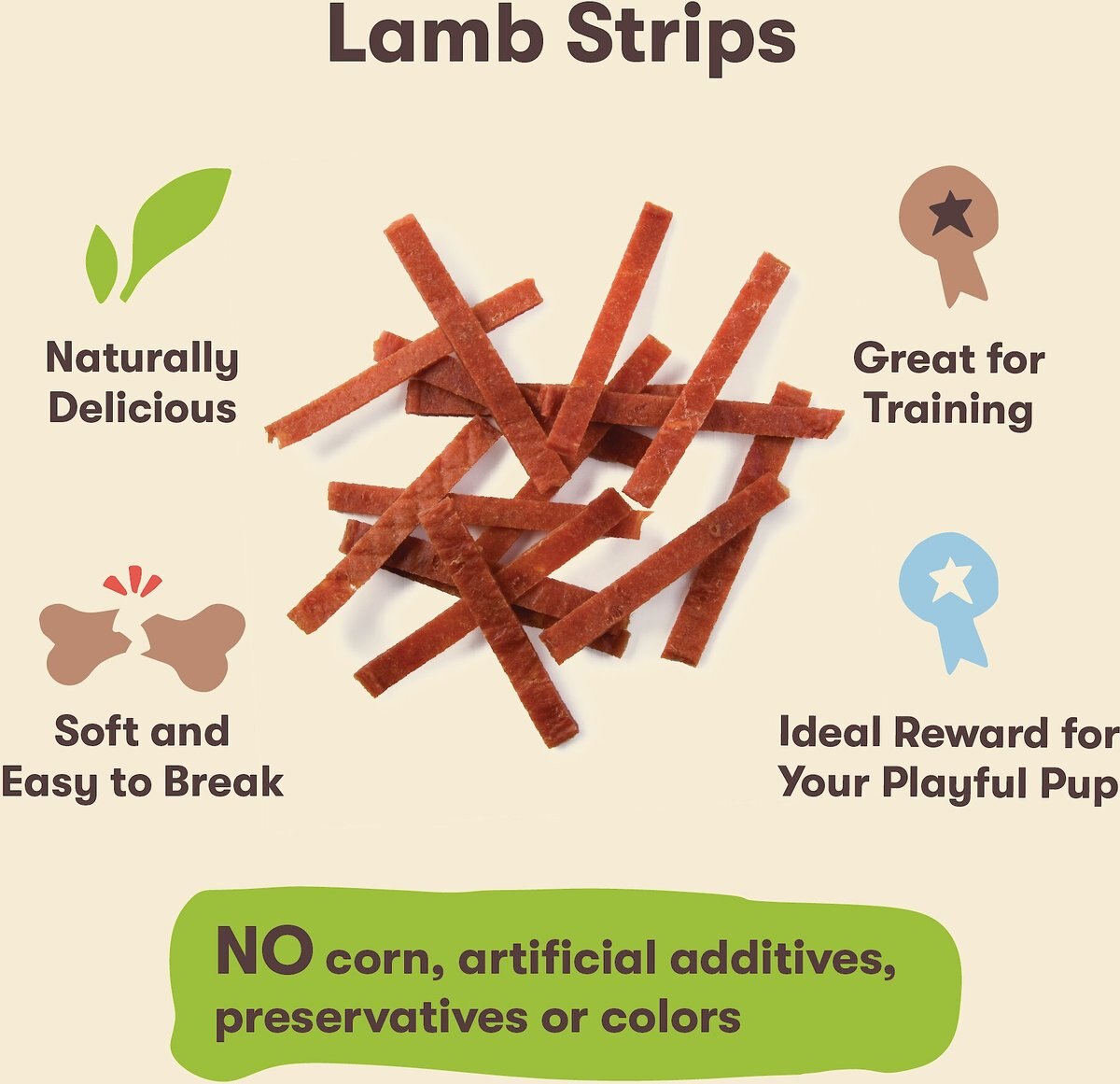 Pet 'n Shape Lamb Strips Dog Treats