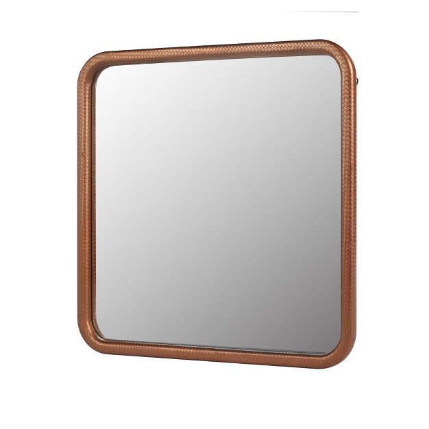 Decorative Wall Mirrors With Square Woven Grain And Mdf Framed Mirror the Pop Home