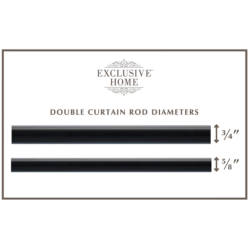 Exclusive Home Napoleon Double Curtain Rod