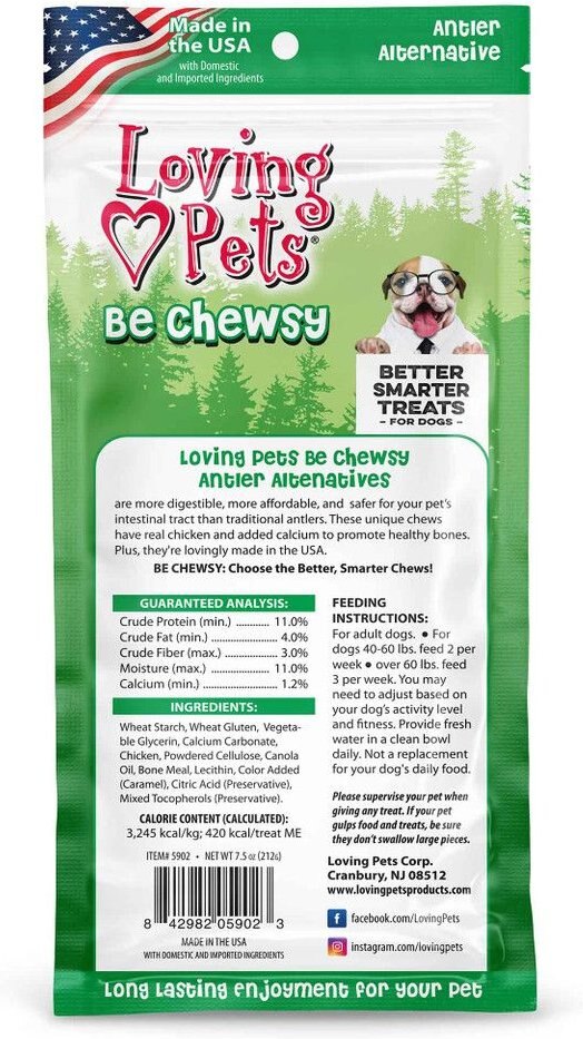 Loving Pets Be Chewsy Dog Antler Treat