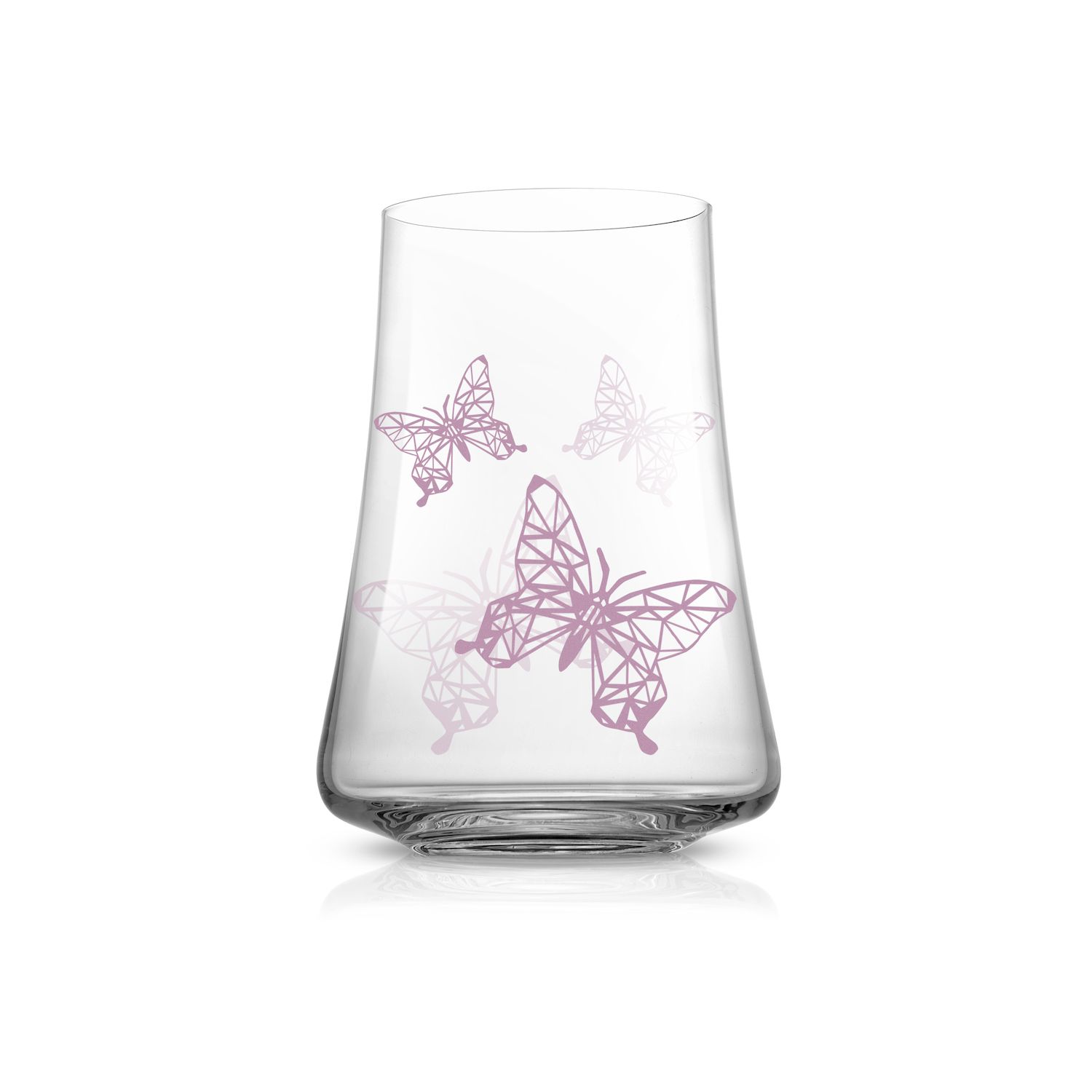 JoyJolt Meadow Butterfly 2-pc. Crystal Highball Glass Set