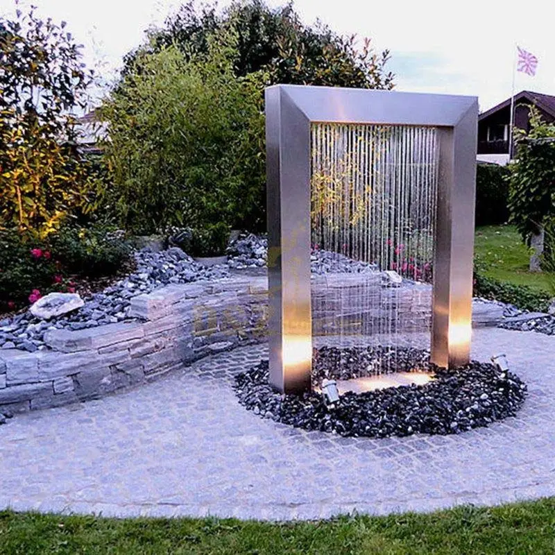 Artificial Corten Steel   Stainless Steel Home Decor Waterfall Artificial Garden Fountain