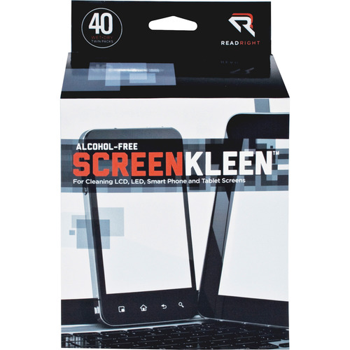 Read Right Alcoholfree LCD ScreenKleen Wipes  REARR1391